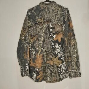 Mens Camouflage Long Sleeve Button Up‎ Shirt Hunting Outdoors Camo